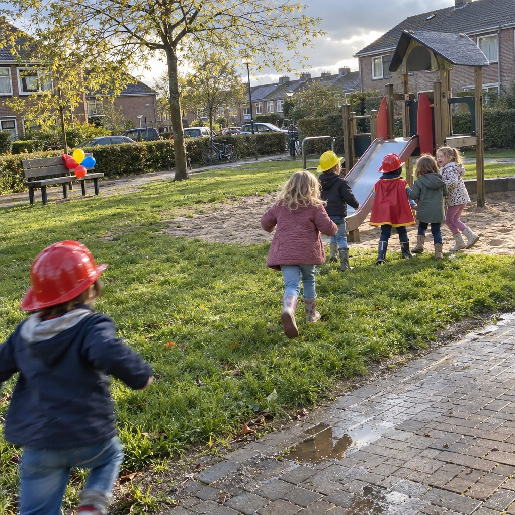 Blije kinderen hebben de schat gevonden bij de Brandweer Speurtocht