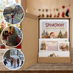 kerst Speurtocht als brievenbuspakket, met foto's van kinderen op speurtocht
