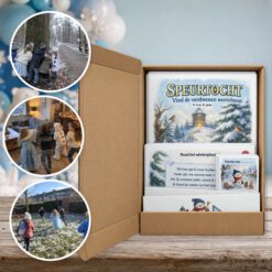 Winter Speurtocht als brievenbuspakket, met foto's van kinderen op speurtocht